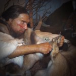 Ricostruzione dell'uomo di Neandertal nel Neanderthal Museum di Mettmann