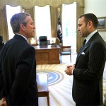 Re Mohammed VI con George Bush nel 2002