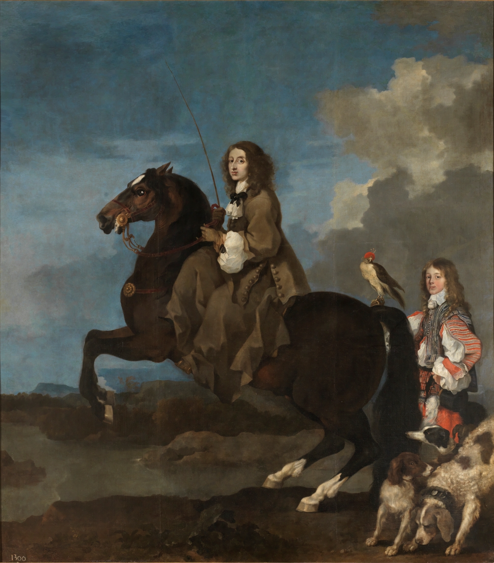 Cristina di Svezia a cavallo, dipinto di Sébastien Bourdon, 1653.