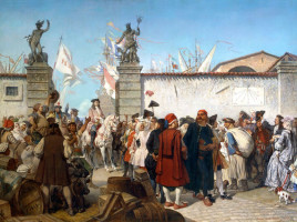 La proclamazione del porto franco di Trieste nel 1719, di Cesare Dell'Acqua (1855)