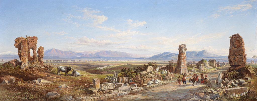 Viandanti sull'Appia Antica, di Arthur John Strutt, 1858.