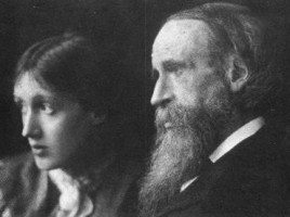 Virginia Woolf con il padre Leslie Stephen
