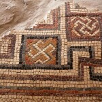 Un antico mosaico a Uzayzy in Giordania