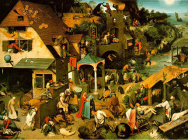 Proverbi fiamminghi, 1559, di P. Bruegel il Vecchio