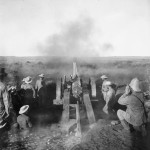 Cannone britannico in azione durante la battaglia di Magersfontein, 1899