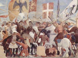 Battaglia tra gli eserciti di Eraclio e Cosroe II, affresco di Piero della Francesca