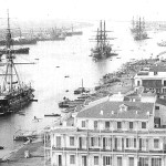 Port Said, all'imbocco del canale di Suez, nel 1880