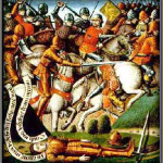 La battaglia di Roncisvalle in una miniatura del XV secolo
