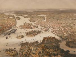 Panorama di Stoccolma nel 1868