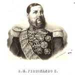 Ferdinando II in una stampa del 1855