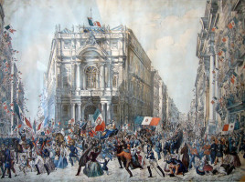 Ingresso di Garibaldi a Napoli il 7 settembre 1860, di Franz Wenzel
