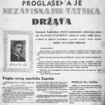 La proclamazione ufficiale dell'indipendenza dello Stato croato