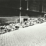 Le vittime del battaglione Boxen allineate a via Rasella.