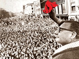 Allende durante la campagna elettorale