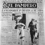 La prima pagina de El Pampero dedicata all'affondamento della Admiral Graf Spee