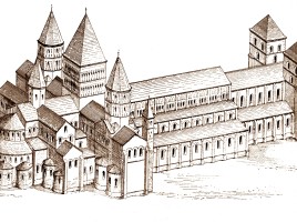Ricostruzione dell'abbazia di Cluny