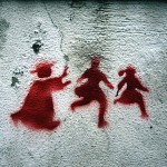 Graffito contro gli abusi sui bambini, Portogallo, 2011 - Milliped
