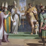 Carlo Magno conferma a papa Adriano I le donazioni del padre Pipino il Breve