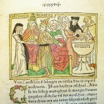 Costanze, Enrico e il battesimo di Federico, da un incunabolo del XV secolo