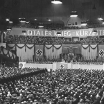 La sala dello Sportpalast di Berlino il 18 febbraio 1943