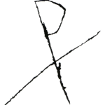 Un graffito. Croce monogrammatica. Cryptoporticus degli antichi Horti Sallustiani