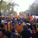 Manifestazione indipendentista a Barcellona nel 2012