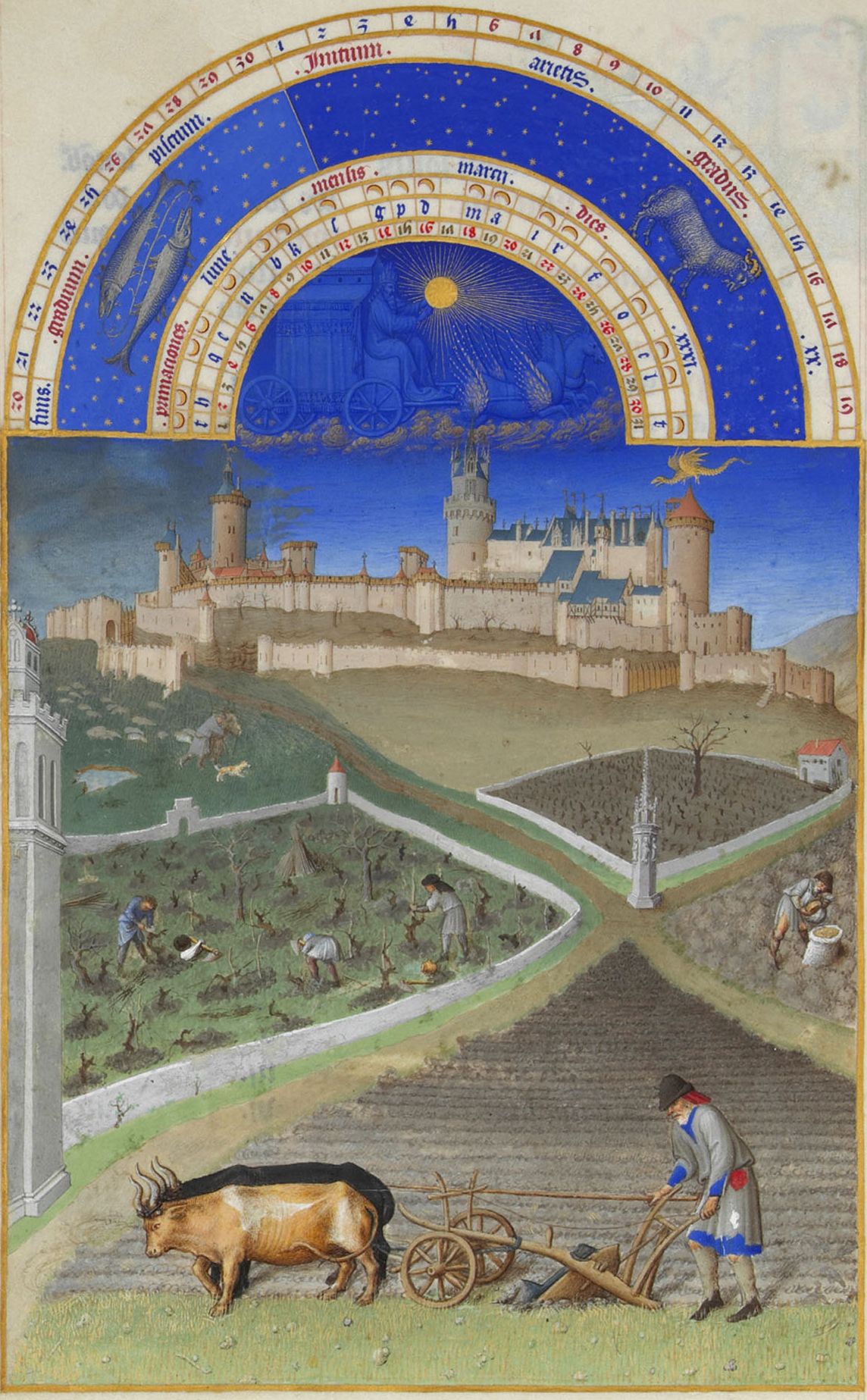 Miniatura da Les Très Riches Heures du duc de Berry, XV secolo.