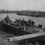 Bombarde su un ponrone a Cavazucherina, 1917