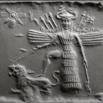 Sigillo rappresentante Ishtar in veste di Dea della guerra, 2234-2150 a.C. circa
